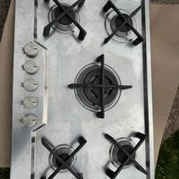 Piano di cottura, cinque fuochi Foster in acciaio