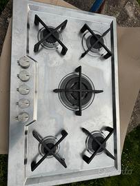 Piano di cottura, cinque fuochi Foster in acciaio