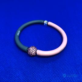 Bracciale bicolore gioiello rosa