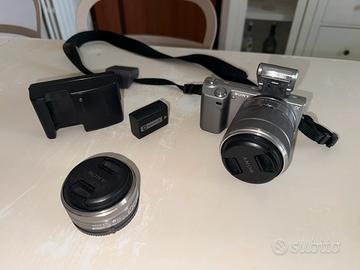 Sony Nex 5 + flash + obiettivi e accessori