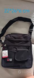 sport leather borsello a tracolla uomo