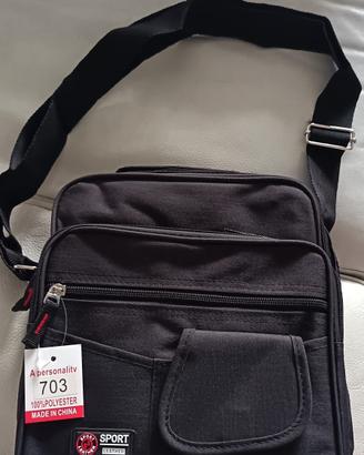 sport leather borsello a tracolla uomo