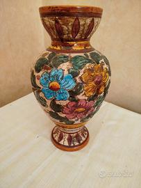 Vaso in Terracotta di Deruta Dipinto a Mano
