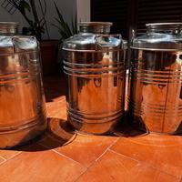 set bidoni acciao 50 litri per olio