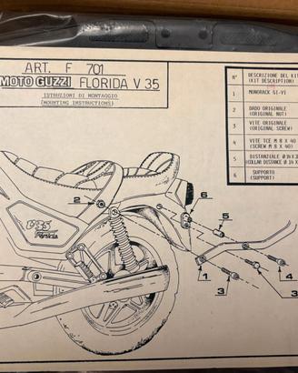 Givi piastra bauletto portapacchi Guzzi Florida