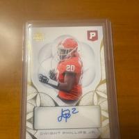 Card football autografo leaf dwight phillips jr