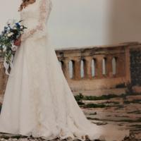 abito da sposa in pizzo francese 