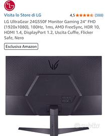 Monitor 24 pollici gaming 