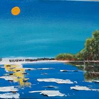 dipinto su tela con colori acrilici