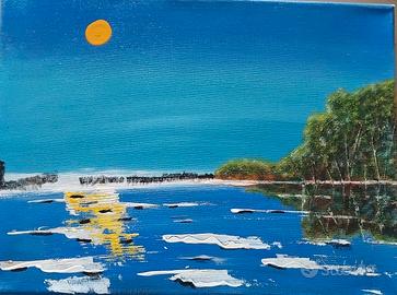 dipinto su tela con colori acrilici