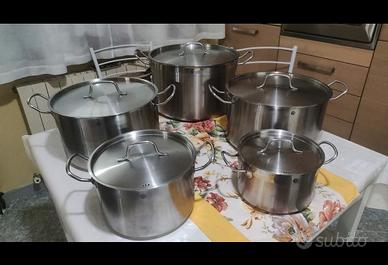 Ser pentole con coperchio Hendi