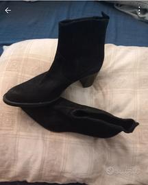 Stivaletti neri scamosciato Il Calzolaio 