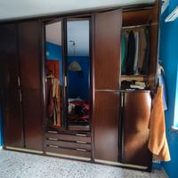 armadio legno letto ottone