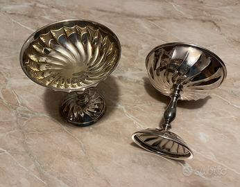 Coppe calici champagne in argento 800