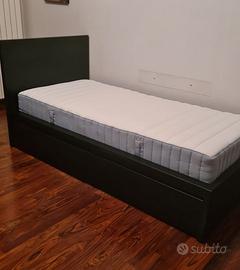 Letto Ikea Malm + Rete a doghe e materasso a molle