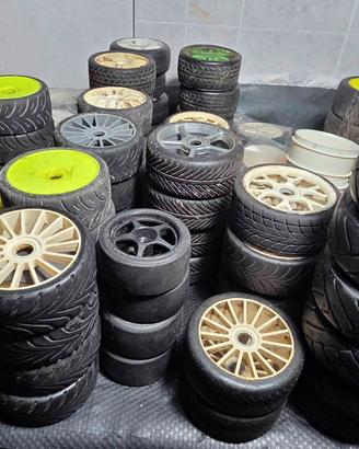 Lotto gomme rally game 1/8 alcune rodate