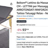 Lettino massaggio pieghevole