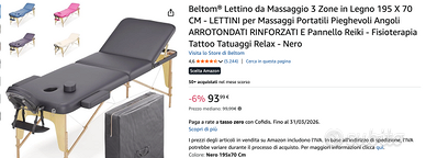 Lettino massaggio pieghevole