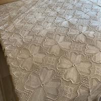 Copriletto in cotone artigianale beige