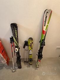3 Paia di Sci + 2 Paia di bastoncini (da bambino)