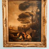 Quadro "Paesaggio con personaggi"