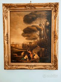 Quadro "Paesaggio con personaggi"