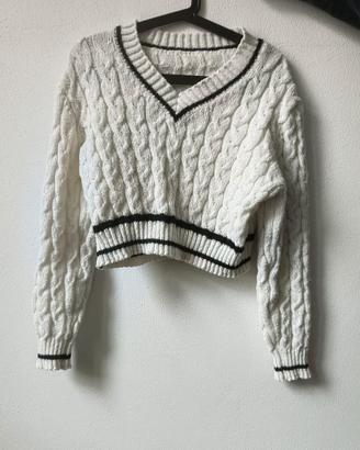 Maglione bianco caldo