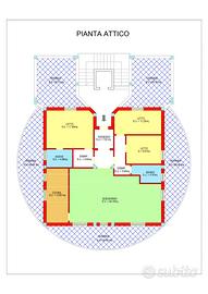 Attico 120,54 m² con veranda panoramica 100 m²