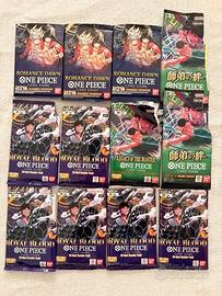 One Piece blocco carte 12 pacchetti OP1 OP10 OP12