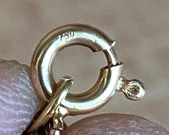 Collana con delle pietre Ambra da donna oro 18kt