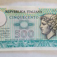 n.2 Banconote 500 lire Mercurio alato (Serie rara)