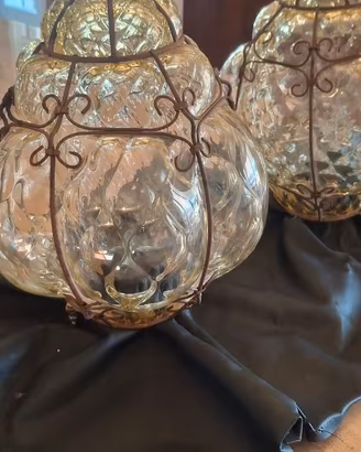 lampade/lanterne in vetro soffiato di Murano Ve