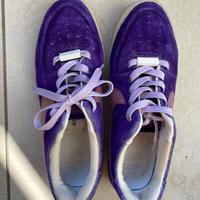 Nike Air Force 1 sage viola camoscio