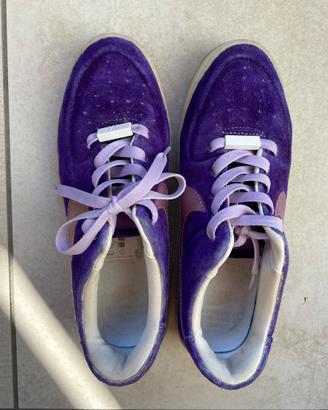 Nike Air Force 1 sage viola camoscio
