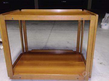 Carrello portavivande legno massello con ruote