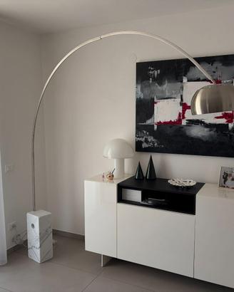 Lampada ad arco tipo flos base in vero marmo