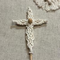 Decorazione macrame torta comunione