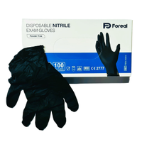 Guanti Nitrile Nero 7g - Collo da n°10 confezioni