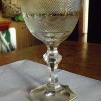 Bicchiere unico cristallo di murano inciso