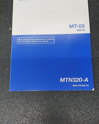 USO E MANUTENZIONE MANUALE YAMAHA PER MT-03 IN FRA