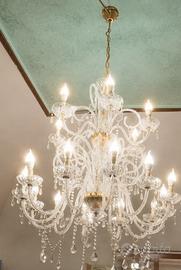 Lampadario in cristallo 18 luci
