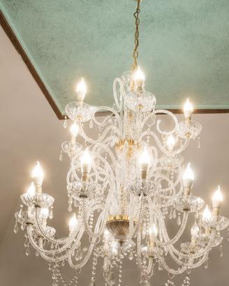 Lampadario in cristallo 18 luci