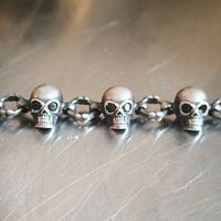 Bracciale Skull in Argento 925 con Diamanti Neri