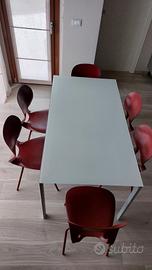 Tavolo Thin-k + Set 6 sedie Pikaia di KRISTALIA