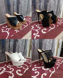 stock scarpe donna tacchi zeppa sandali
