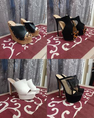stock scarpe donna tacchi zeppa sandali
