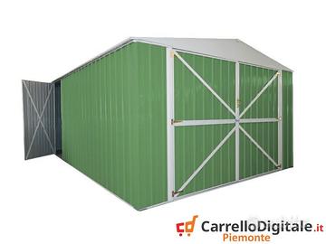 Box acciaio garage lamiera 360x600 verde chiaro