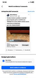 pezzi yaris 2004 d4d