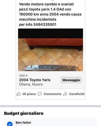 pezzi yaris 2004 d4d