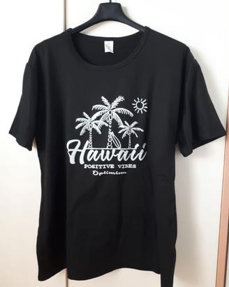 Tshirt nera Hawaii XL unisex